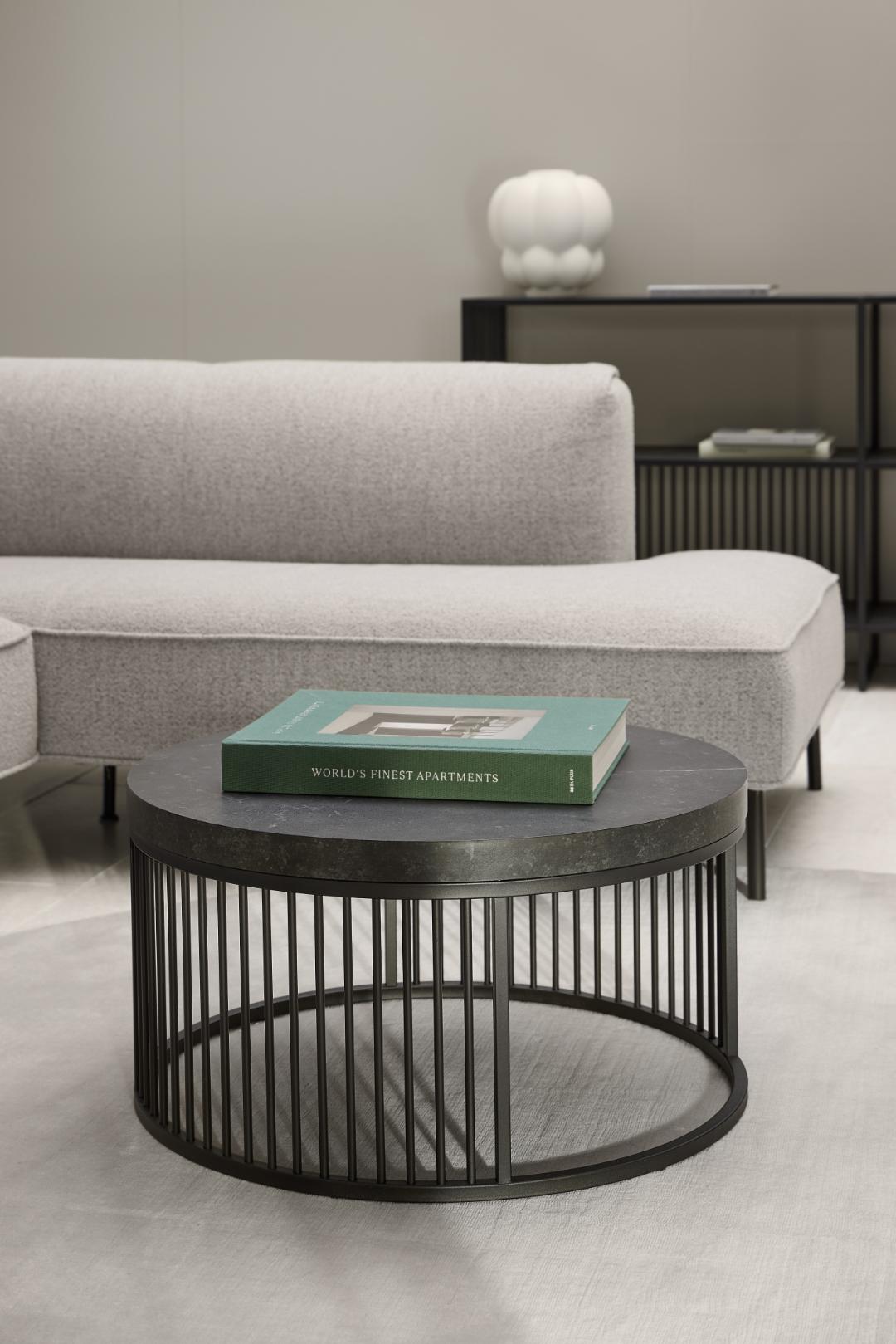 Salontafel Strington 8211 Zwart Marmerlook Blad 8211 Metaal 8211 65 Cm