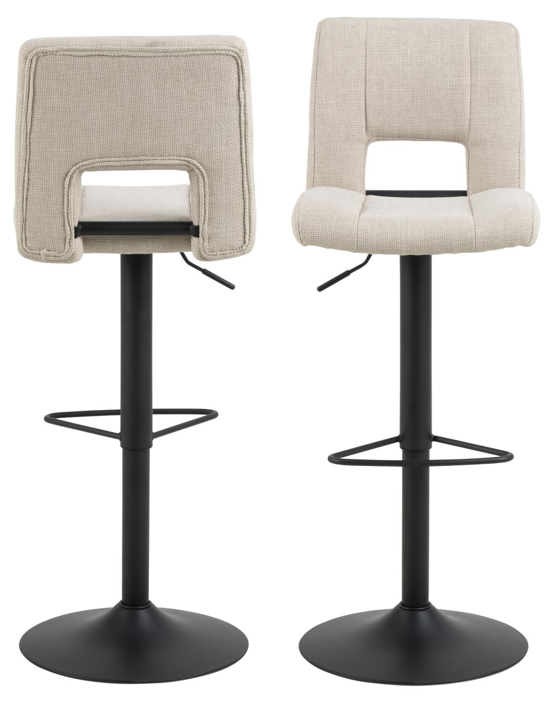 Barkruk Sylvia 8211 Stof Basel Beige 8211 Metaal 8211 Verstelbaar Minimale Bestelling 2 Stuks