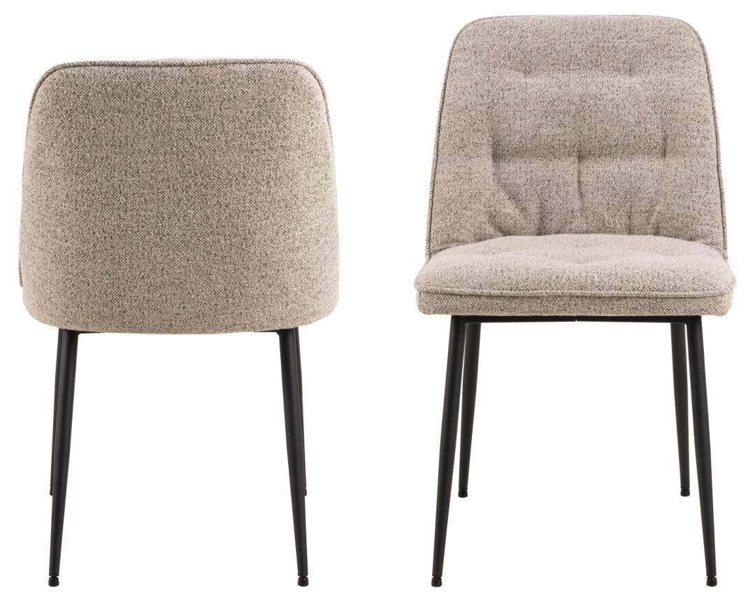Eetkamerstoel Brooke 8211 Stof Monza Beige 8211 Metaal Minimale Bestelling 2 Stuks