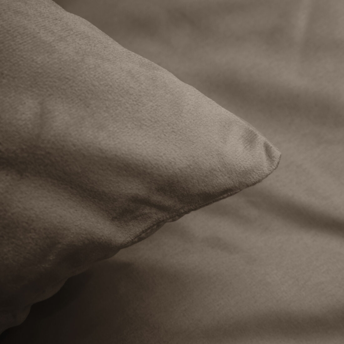 Fluweel Effen Taupe Grijs 240 X 200 220