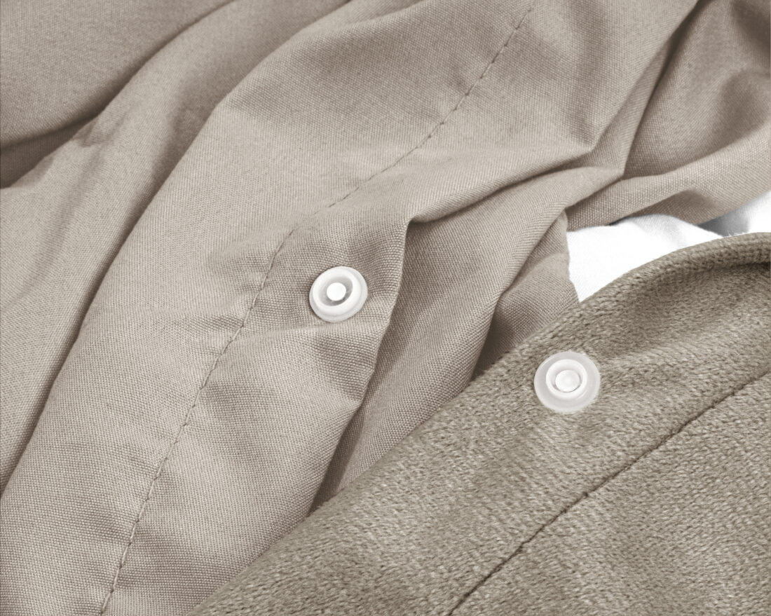 Fluweel Effen Taupe Grijs 240 X 200 220