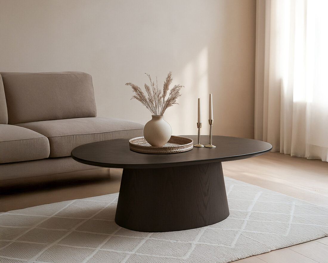 Salontafel Novero 8211 Eiken Espresso 8211 Ovaal 8211 120 Cm