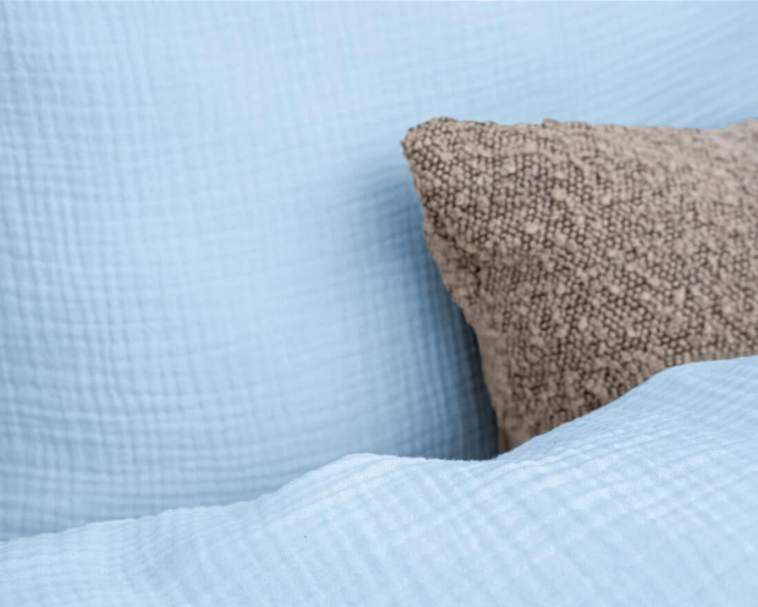 Mousseline Percale Hemelsblauw 200 X 240 Mousseline Percale Hemelsblauw 200 X 240