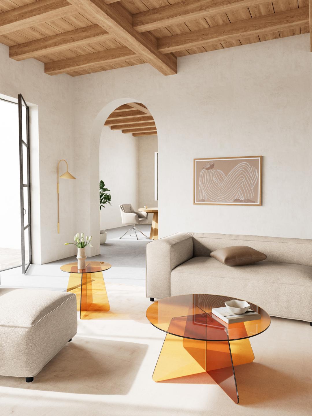 Salontafel Samos 8211 Bruin Gehard Glas 8211 80 Cm