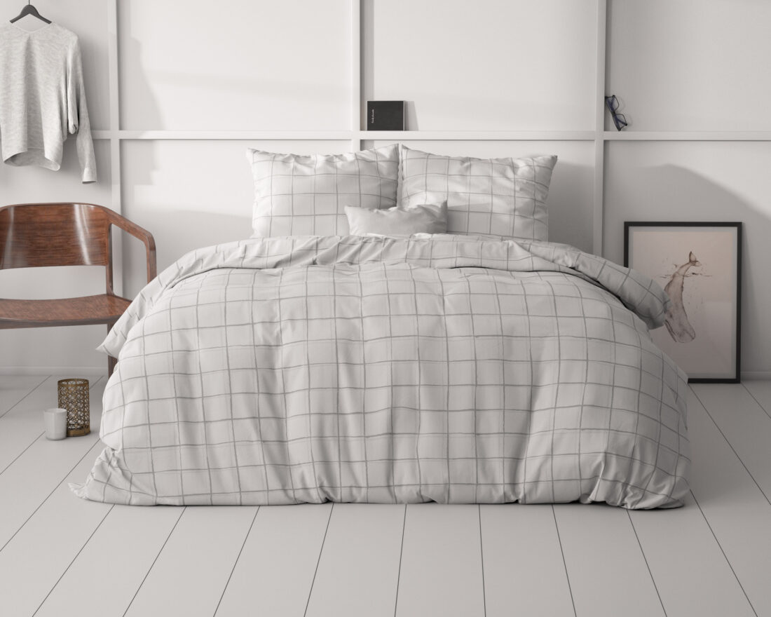 Geruit Grijs 200 X 220