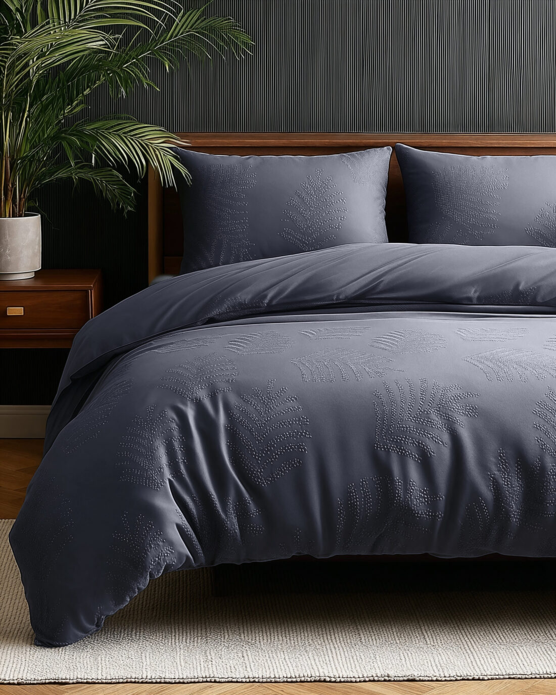 Bladeren 3d Antraciet 240 X 200 220