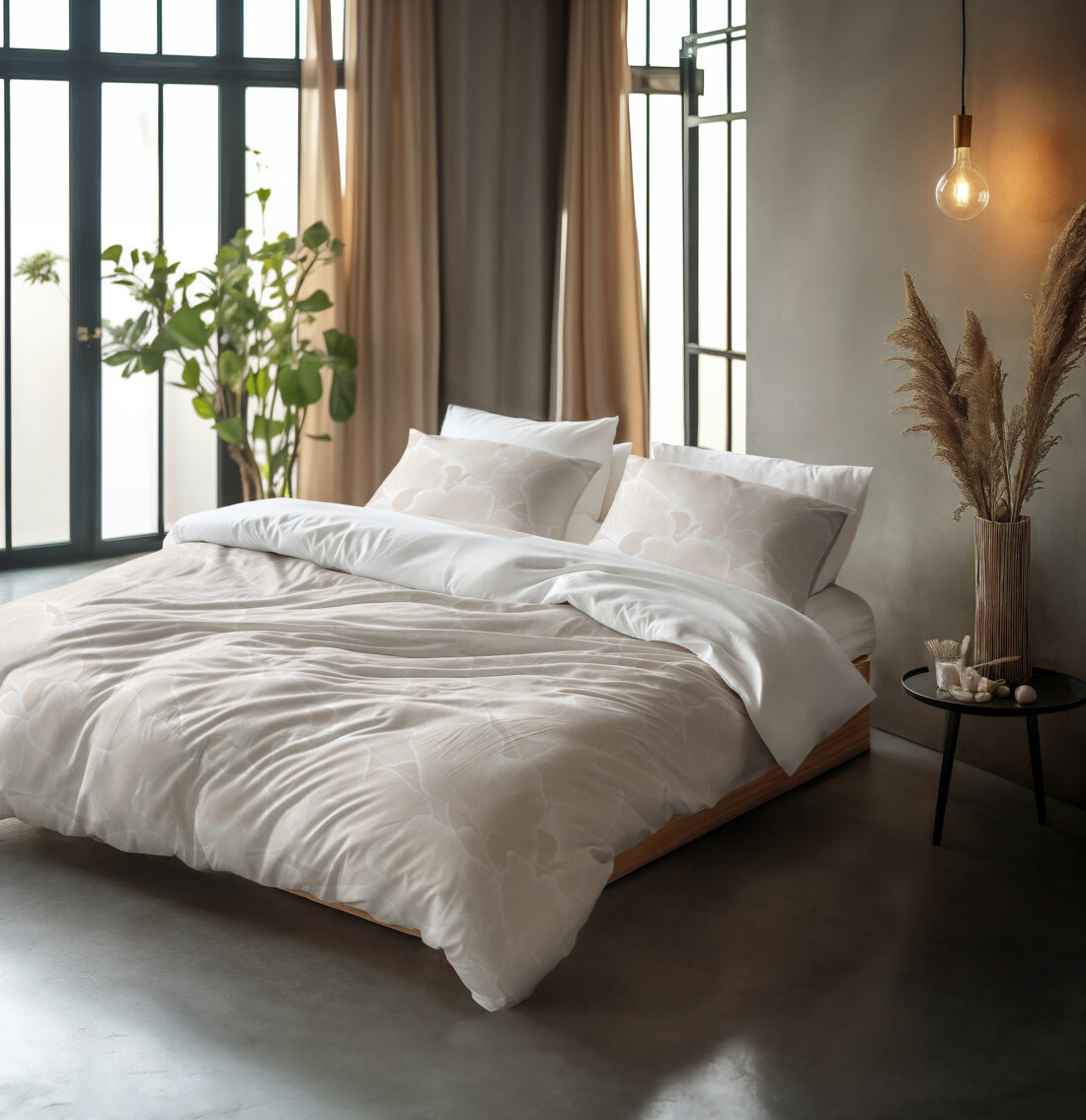 Ginkgo Whisper Zand Grijs 200 X 200 220