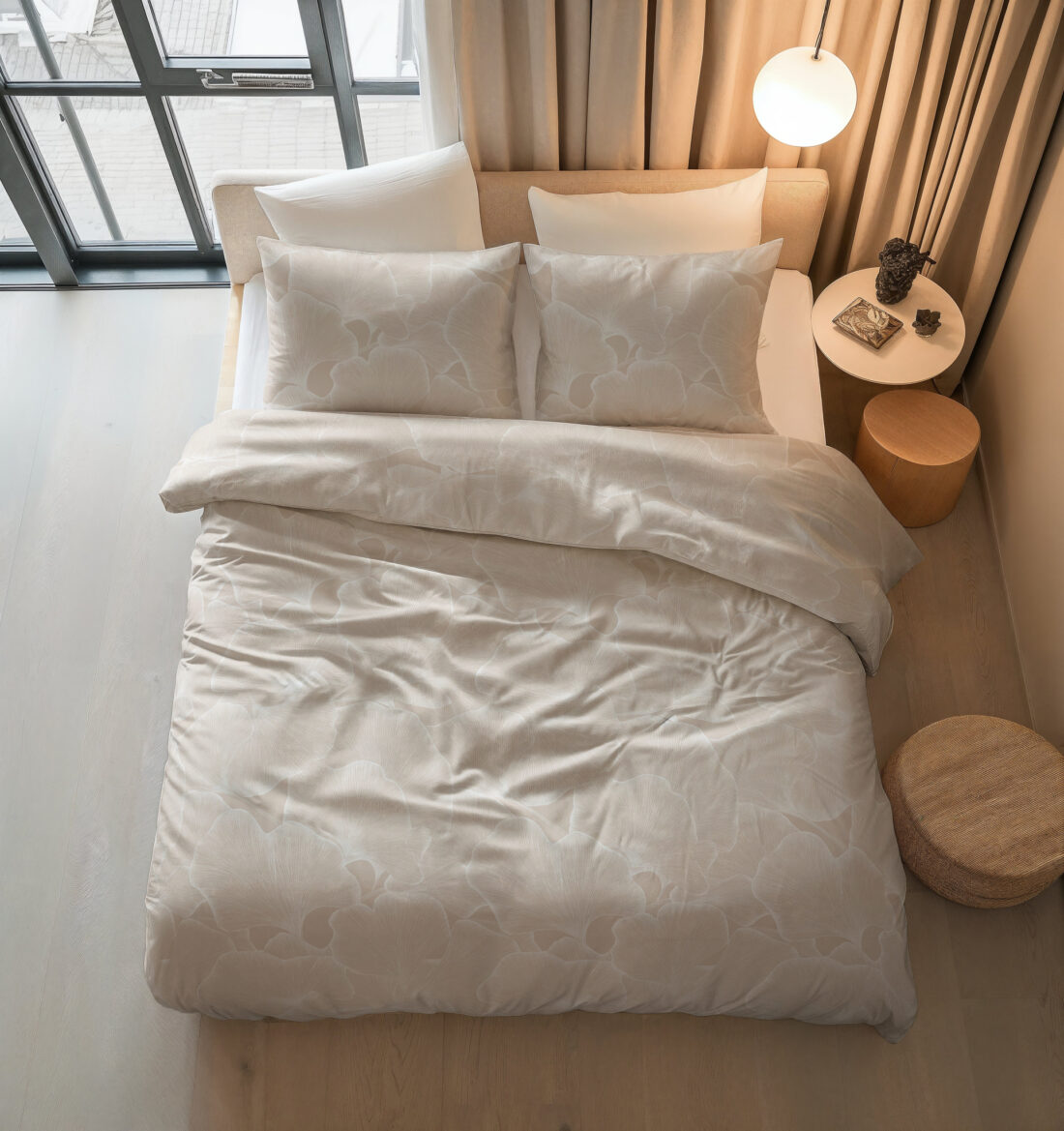 Ginkgo Whisper Zand Grijs 200 X 200 220