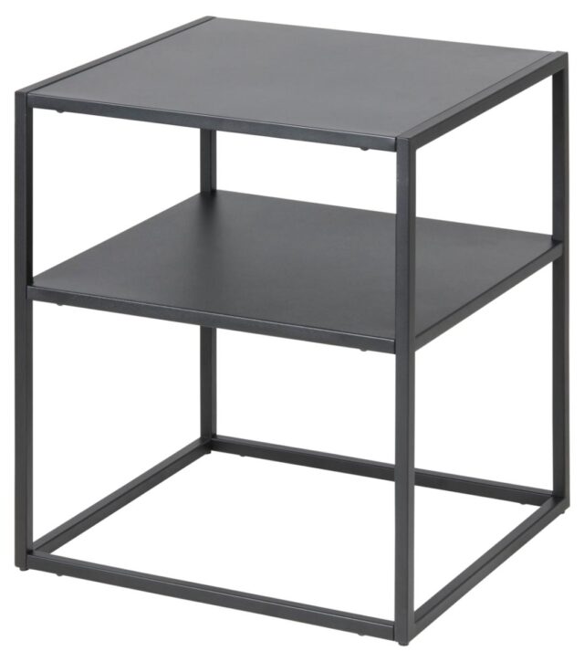 Nachtkastje Newton 8211 Mat Zwart 8211 Metaal 8211 Breedte 45 Cm