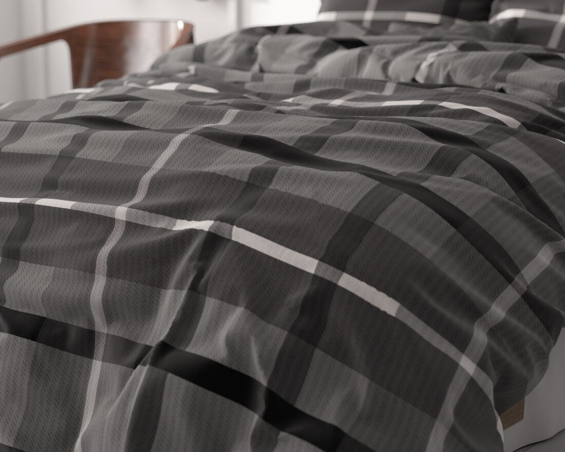 Vintage Geruit Antraciet 240 X 200 220