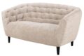 2-zitsbank Ria - Stof Juto beige - Knoopdetails - Breedte 150 cm
