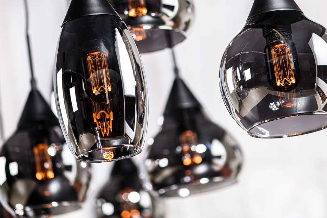 Hanglamp H340 8211 Gerookt Glas 8211 8 Lichts