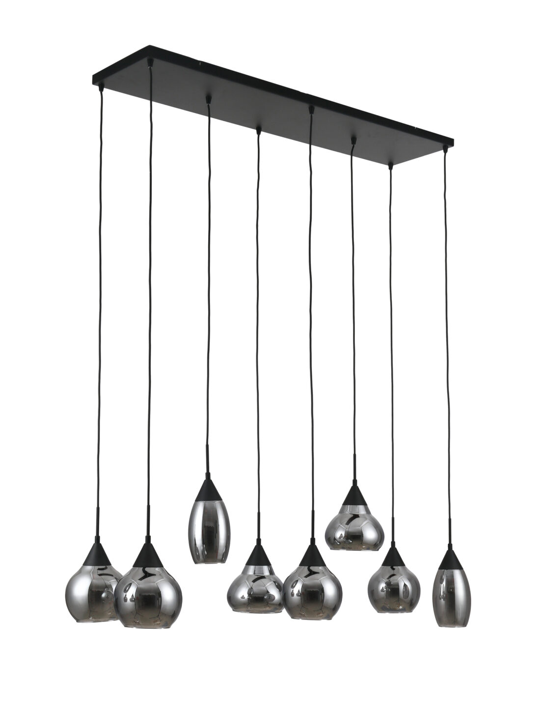 Hanglamp H340 8211 Gerookt Glas 8211 8 Lichts