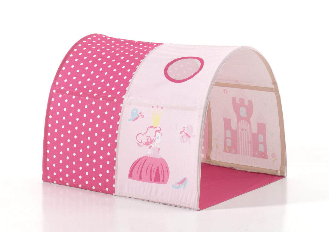 Deze Pino Combinatie Bestaat Uit Een Pino Hoogslaper Met Glijbaan In Natuur Een Speelgordijn Prinses 3 Zakjes Prinses En Een Tunnel Prinses