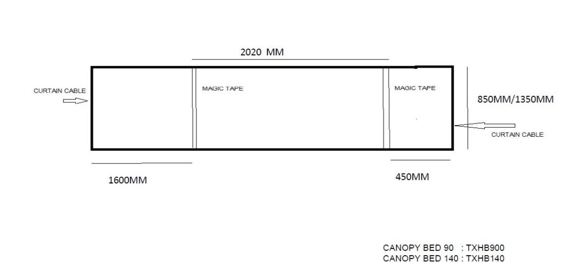 Canvas Pino Hemelbed 140 X 200 Cm