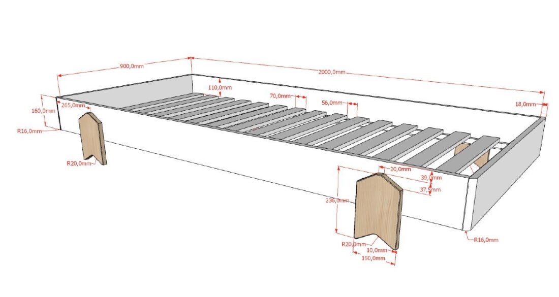 Deze Modulo Combinatie Bestaat Uit 2 Witte Modulo Bedden 90 X 200 Cm Met Massieve Poten In De Vorm Van Een Pijl