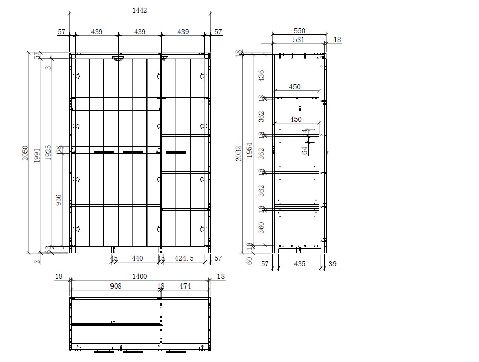 Erik 3 Deurs Kledingkast