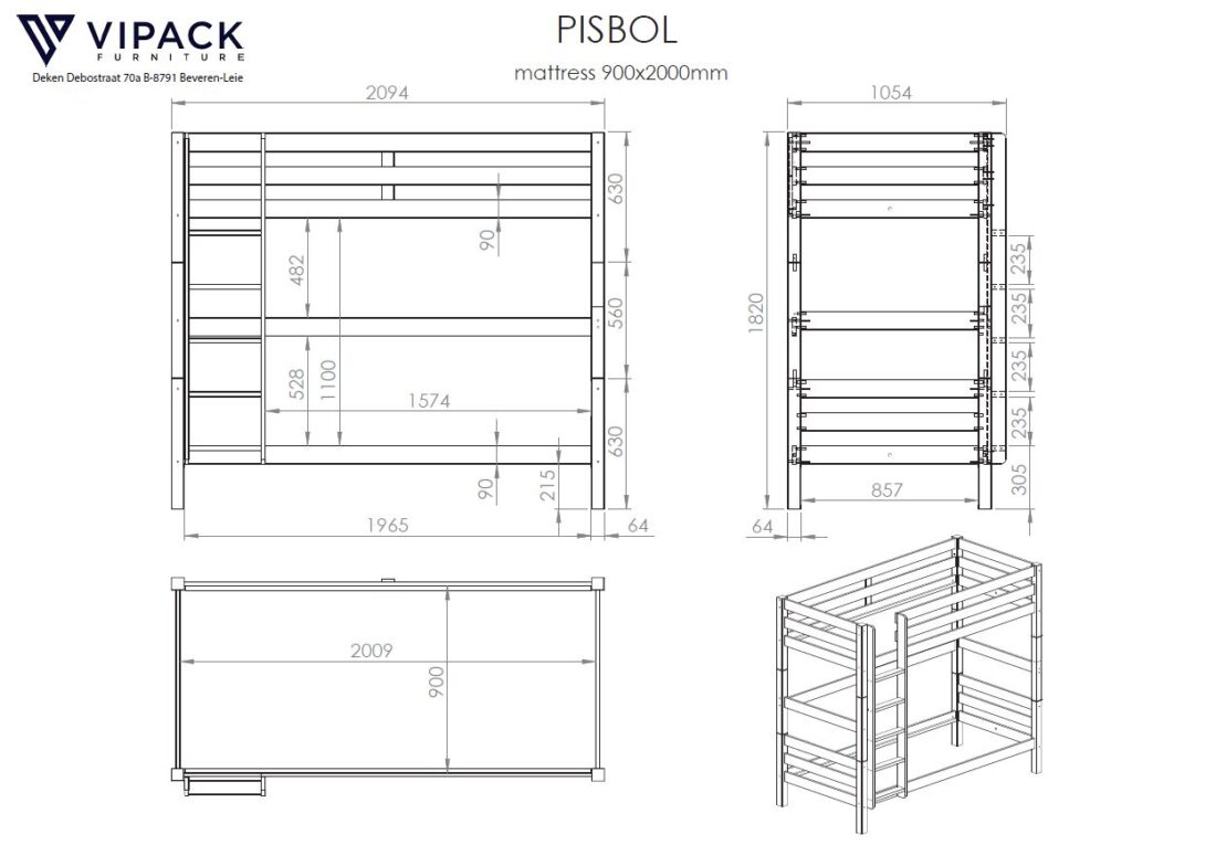 Deze Pino Combinatie Bestaat Uit Een Pino Stapelbed Natuur Gelakt En Een Pino 2 Lades Natuur