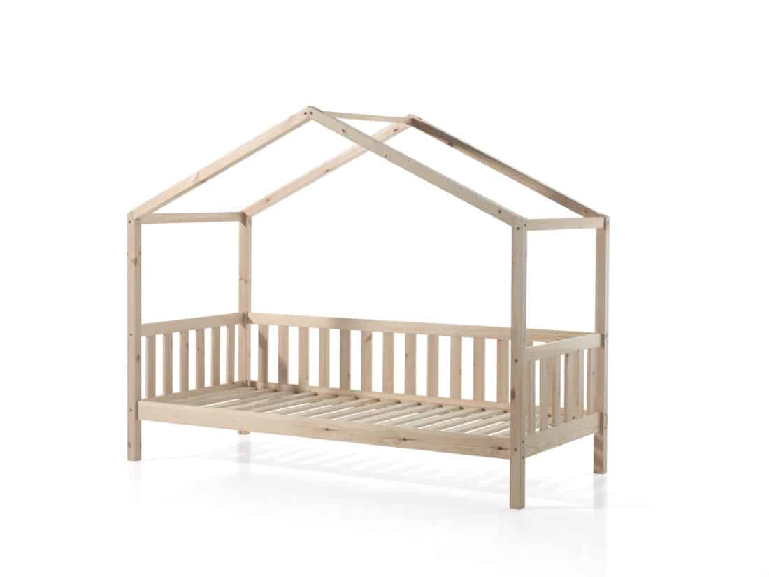 Natuurkleurig Dallas Bed 90 X 200 Cm Met Uitschuifbaar Onderbed En Bijpassende Textielset