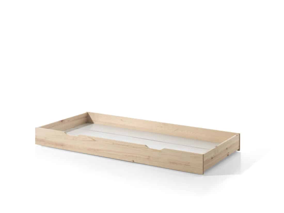 Natuurkleurig Dallas Bed 90 X 200 Cm Met Uitschuifbaar Onderbed En Bijpassende Textielset