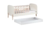 Deze Kiddy Combinatie In Wit Bestaat Uit Een Peuterbed 70 215 140 Met Een Bijbehorend Rolbed