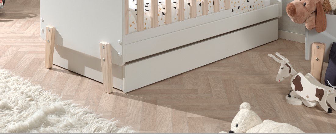 Deze Kiddy Combinatie In Wit Bestaat Uit Een Peuterbed 70 215 140 Met Een Bijbehorend Rolbed