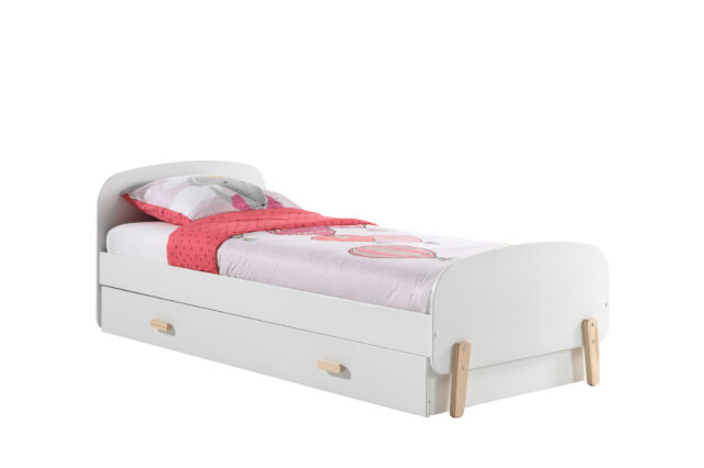 Deze Kiddy Combinatie In Wit Bestaat Uit Een Bed 90 215 200 En Een Bijbehorend Rolbed