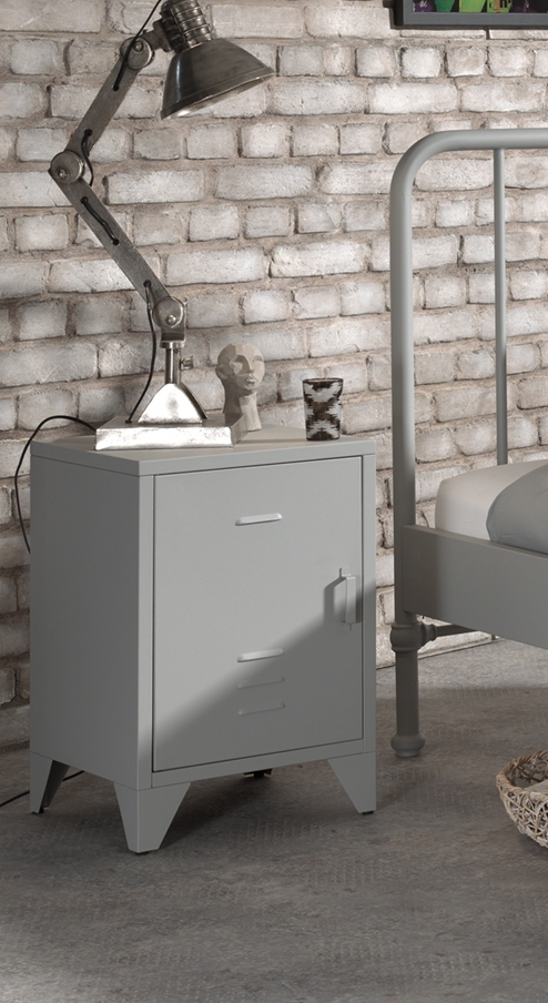 Bronxx Nachttafel Mat Regenachtig Grijs