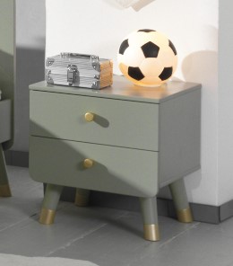 Deze Billy Combinatie Bestaat Uit Het Olijfgroene Billy Bed 90x200cm En De Bijpassende Olijfgroene Nachttafel