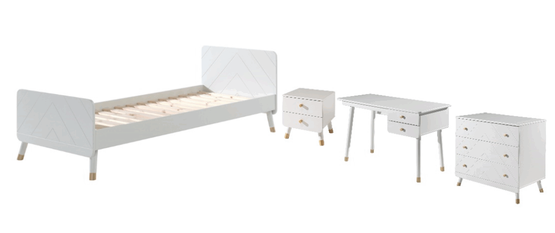 Deze Billy Combinatie Bestaat Uit Het Witte Billy Bed 90 X 200 Cm De Witte Nachttafel Het Bureau En De Commode