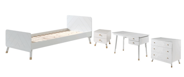 Deze Billy Combinatie Bestaat Uit Het Witte Billy Bed 90 X 200 Cm De Witte Nachttafel Het Bureau En De Commode