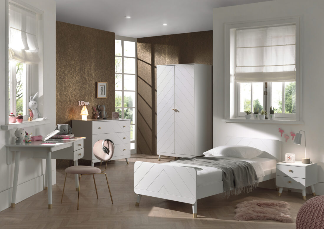 Deze Billy Combinatie Bestaat Uit Het Witte Billy Bed 90 X 200 Cm De Witte Nachttafel Het Bureau En De Commode