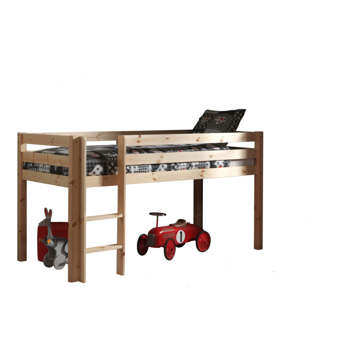 Deze Pino Combinatie Bestaat Uit Een Natuurkleurige Pino Hoogslaper Een Speelgordijn Birdy 3 Zakjes Birdy En Een Tunnel Birdy