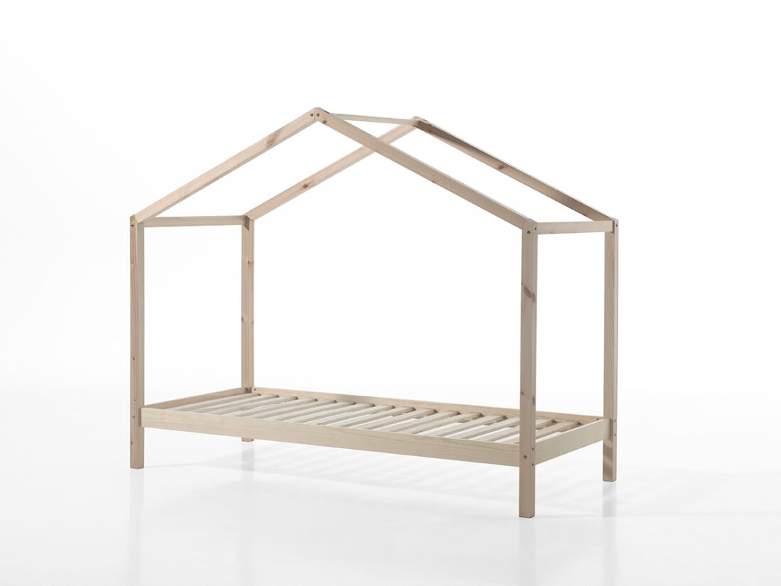 Natuurkleurig Dallas Bed 90 X 200 Cm Met Uitschuifbaar Onderbed En Bijpassende Textielset