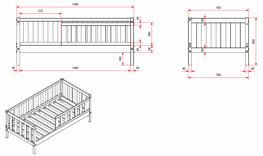 Peuterbed 70 8211 70 X 140 Cm Wit