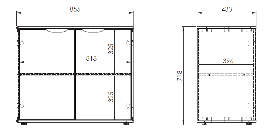Pino Kommode 2 Deuren Wit
