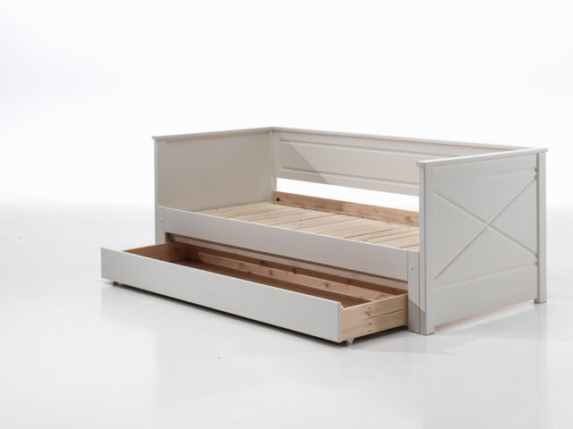 Wit Pino Uitschuifbaar Kajuitbed Met Lade