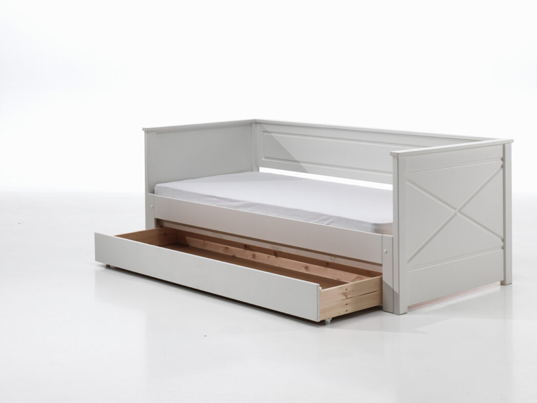 Wit Pino Uitschuifbaar Kajuitbed Met Lade