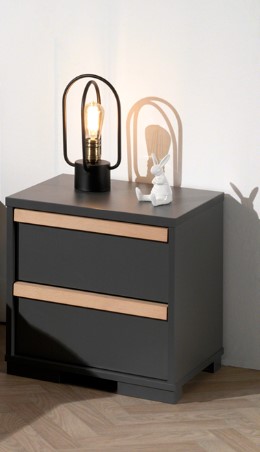 London Nachtkastje Antraciet