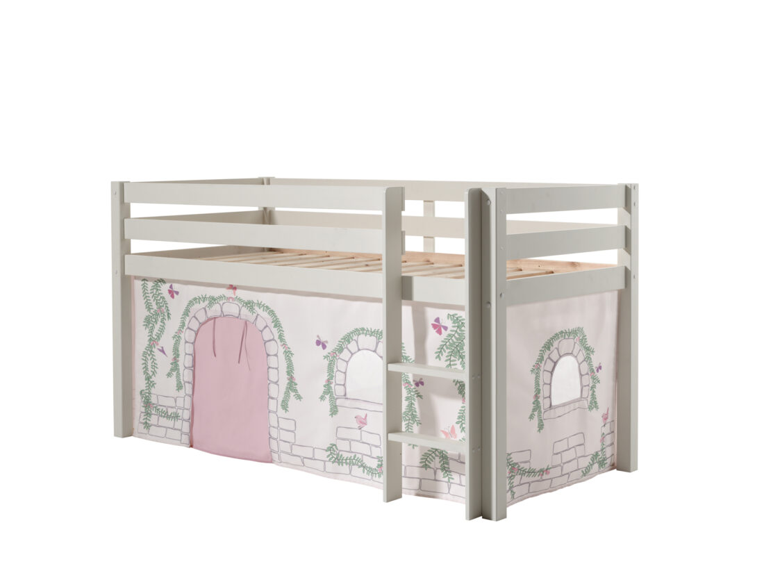 Deze Pino Combinatie Bestaat Uit Een Witte Pino Hoogslaper En Een Speelgordijn Birdy