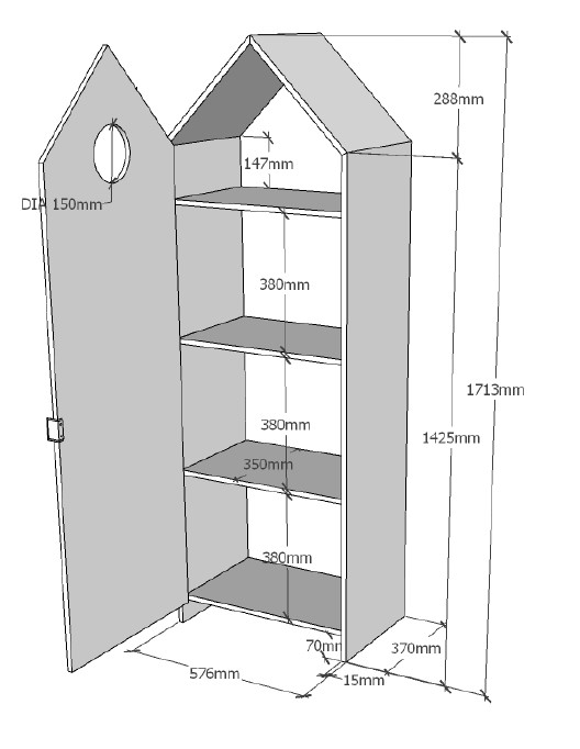 Casami Kast 1 Deurs Grijs