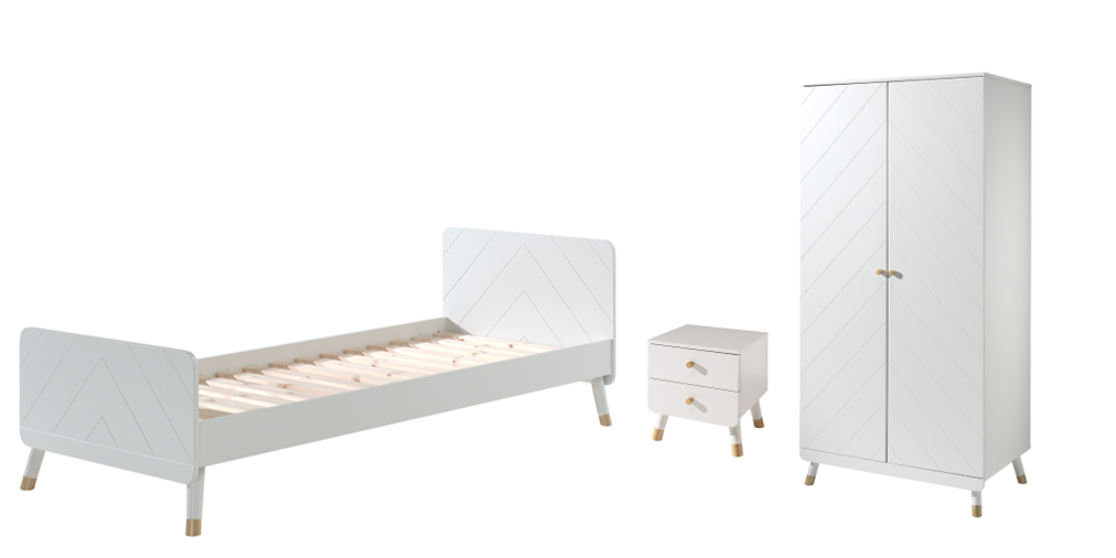 Deze Billy Combinatie Bestaat Uit Het Witte Billy Bed 90x200cm De Witte Nachttafel En De Witte 2 Deurs Kleerkast