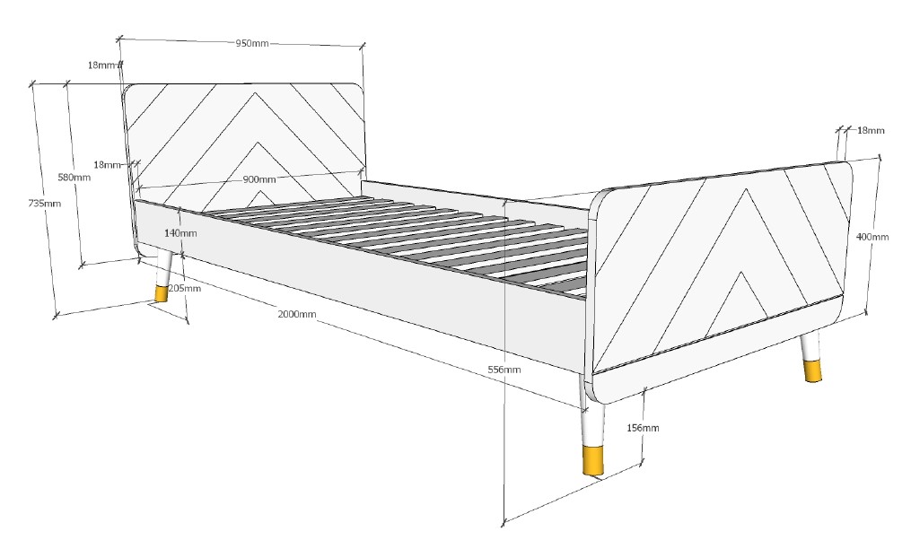 Deze Billy Combinatie Bestaat Uit Het Witte Billy Bed 90x200cm De Witte Nachttafel En De Witte 2 Deurs Kleerkast
