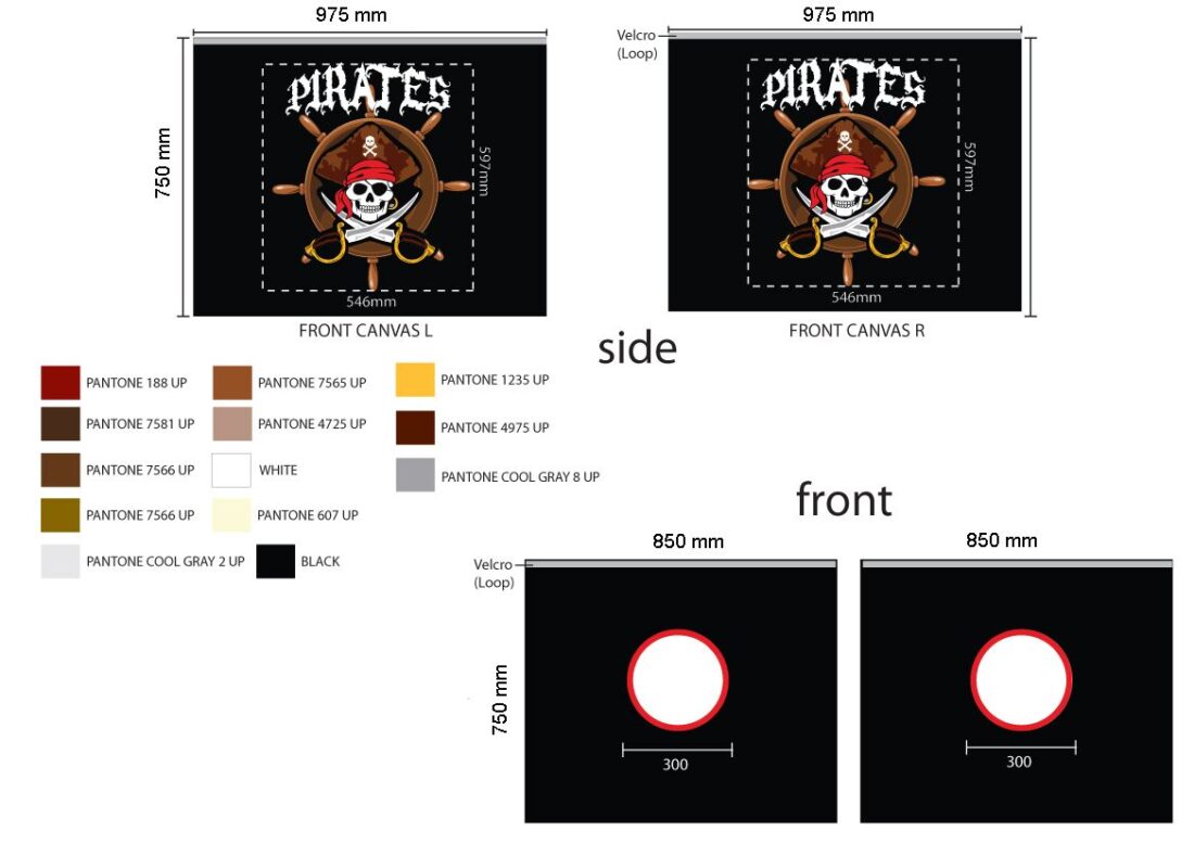 Deze Pino Combinatie Bestaat Uit Een Grijze Pino Hoogslaper En Een Speelgordijn Piraten