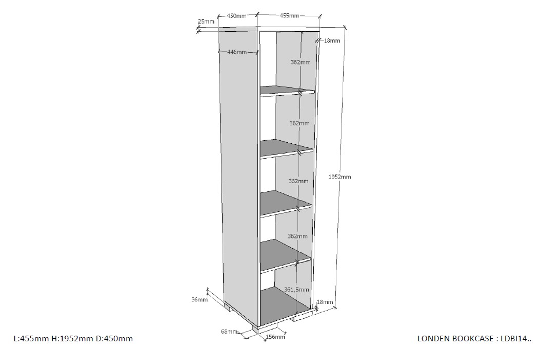 Deze London Combinatie In Antraciet Bestaat Uit Een Bureau En Een Boekenkast