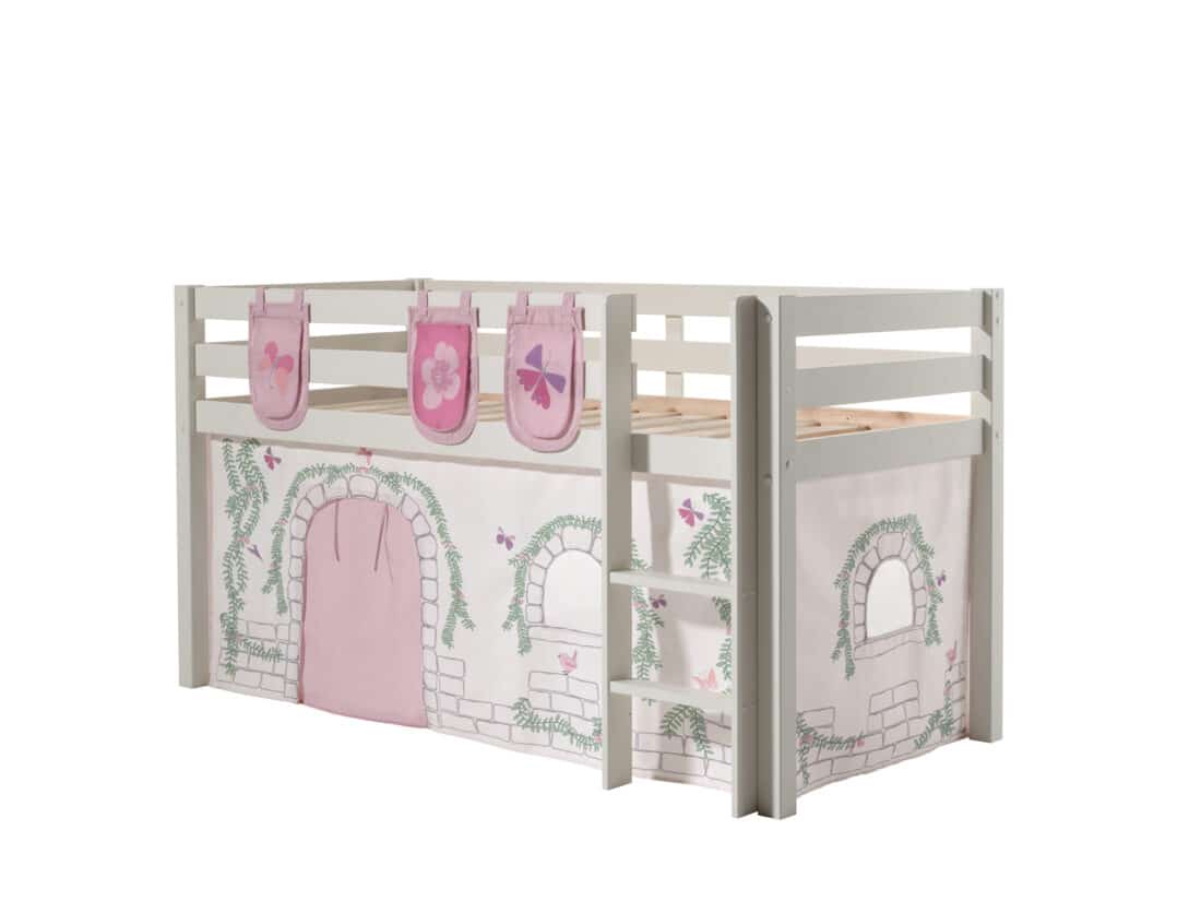 Deze Pino Combinatie Bestaat Uit Een Witte Pino Hoogslaper Een Speelgordijn Birdy En 3 Zakjes Birdy