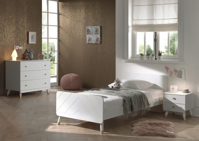 Deze Billy Combinatie Bestaat Uit Het Witte Billy Bed 90 215 200 Cm De Witte Nachttafel En De Commode