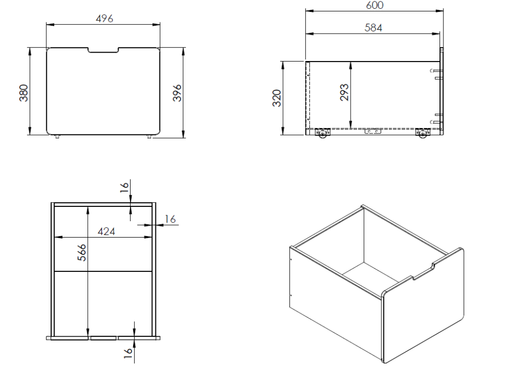 Pino Set Van 3 Lades Grijs