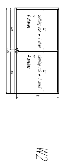 Lara 2 Deurs Witte Kast