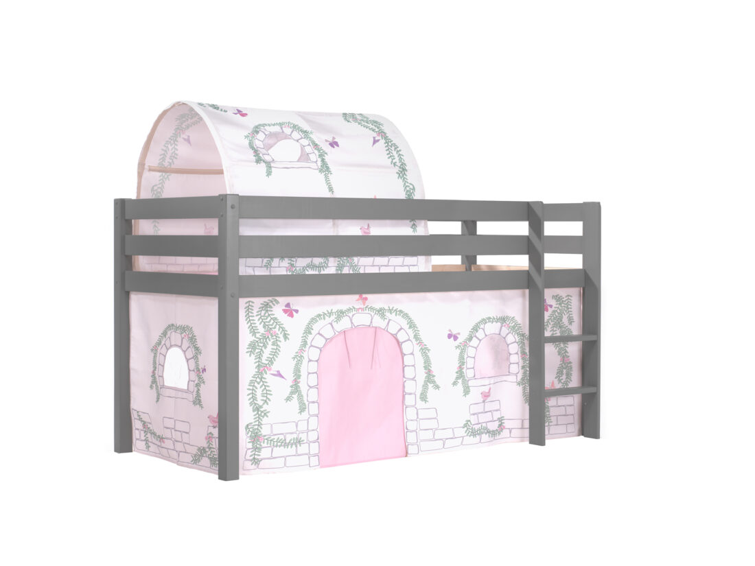 Deze Pino Combinatie Bestaat Uit Een Grijze Pino Hoogslaper Een Speelgordijn Birdy En Een Tunnel Birdy